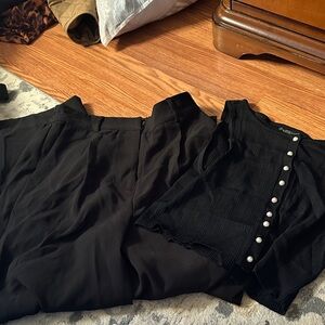 Elegant Black Women's Pant set